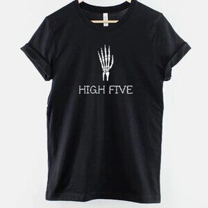 Skeleton Hand Shirt, High Five Halloween Shirt, Funny Skeleton Hand Halloween